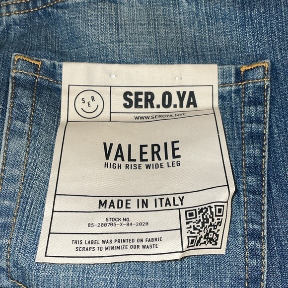 New! SER.O.YA Valerie High Rise Wide Leg Jean In Modesto 26x28 👖 NWT - Picture 11 of 11